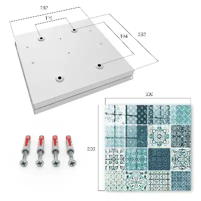 Mosaïque rétro à motifs géométriques