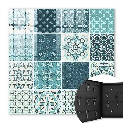 Mosaïque rétro à motifs géométriques