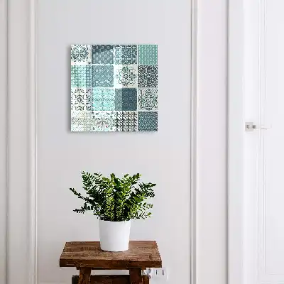 Mosaïque rétro à motifs géométriques
