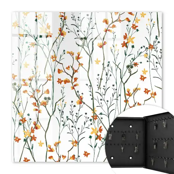 Motif floral sur fond blanc