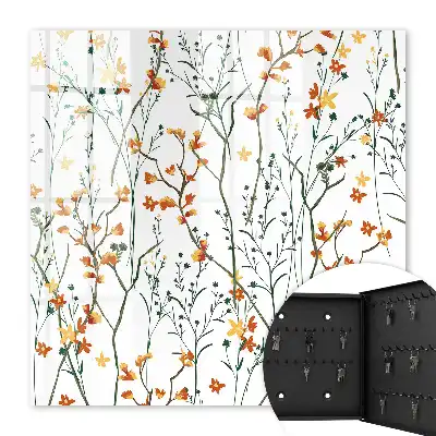 Motif floral sur fond blanc
