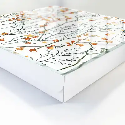 Motif floral sur fond blanc