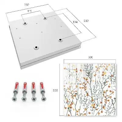 Motif floral sur fond blanc