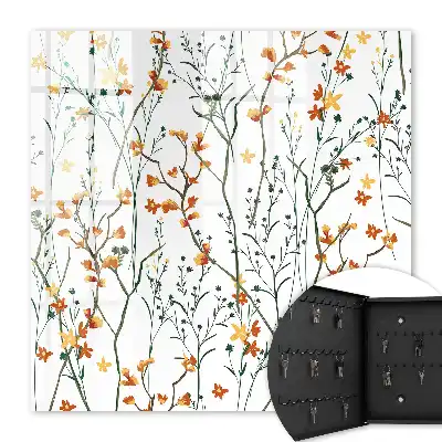 Motif floral sur fond blanc