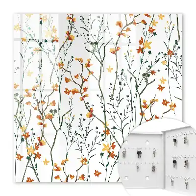 Motif floral sur fond blanc