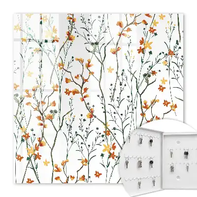 Motif floral sur fond blanc
