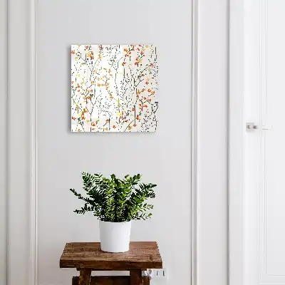 Motif floral sur fond blanc