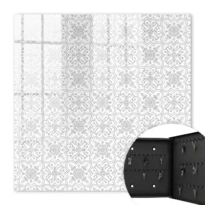 Motif géométrique sur fond blanc