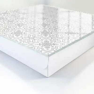 Motif géométrique sur fond blanc