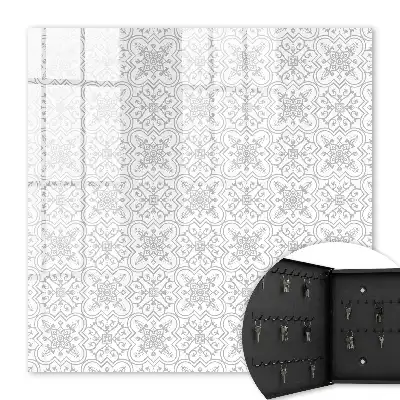 Motif géométrique sur fond blanc