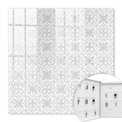 Motif géométrique sur fond blanc