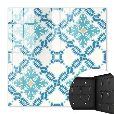 Mosaïque décorative dans les tons turquoise