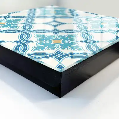Mosaïque décorative dans les tons turquoise