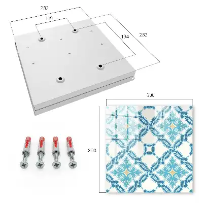 Mosaïque décorative dans les tons turquoise