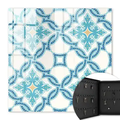 Mosaïque décorative dans les tons turquoise