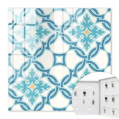Mosaïque décorative dans les tons turquoise