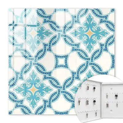 Mosaïque décorative dans les tons turquoise