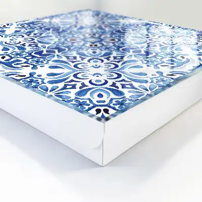 Ornements carrelés dans des tons de bleu