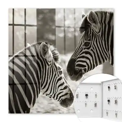 Tableau représentant des zèbres dans une harmonie noir et blanc