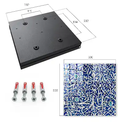 Motif arabesque bleu