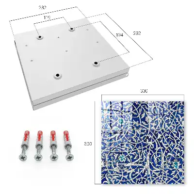 Motif arabesque bleu
