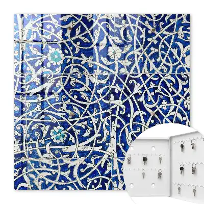 Motif arabesque bleu