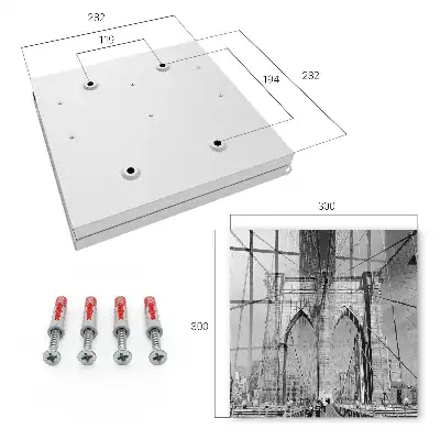 Tableau représentant le pont emblématique en noir et blanc