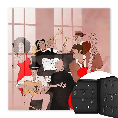Scène de jazz aux couleurs chaudes