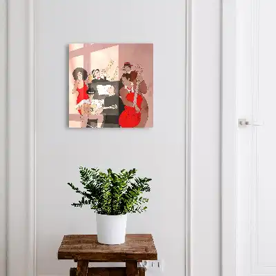 Scène de jazz aux couleurs chaudes