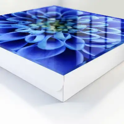 Une fleur bleue enroulée en spirale