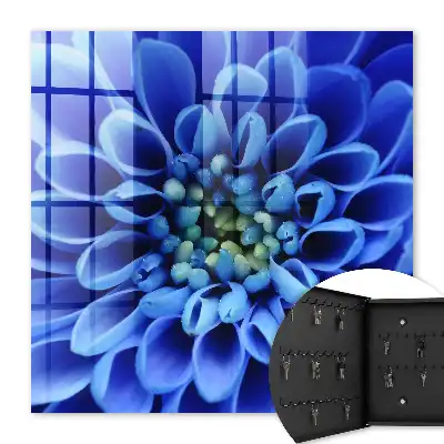 Une fleur bleue enroulée en spirale