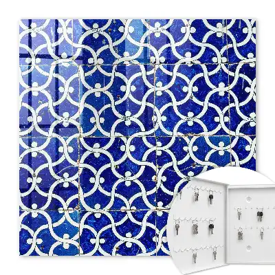 Carrelage blanc à motifs géométriques