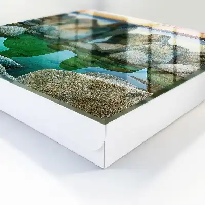 Tableau Tranquillité du coucher de soleil en montagne