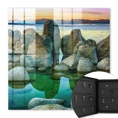 Tableau Tranquillité du coucher de soleil en montagne