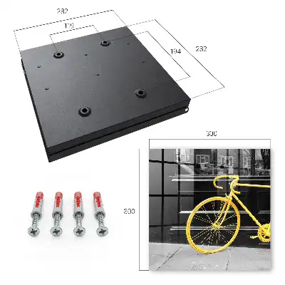 Vélo jaune sur fond noir et blanc