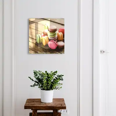 Bonbons colorés sur fond en bois