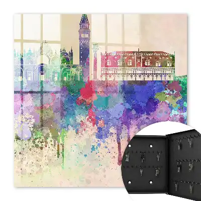 Aquarelle urbaine avec taches