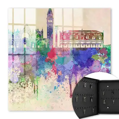 Aquarelle urbaine avec taches