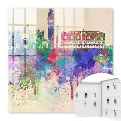 Aquarelle urbaine avec taches