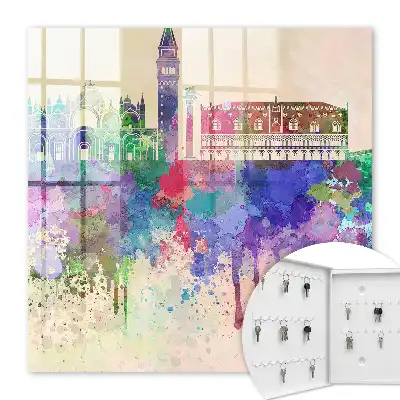 Aquarelle urbaine avec taches