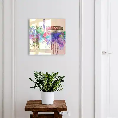 Aquarelle urbaine avec taches