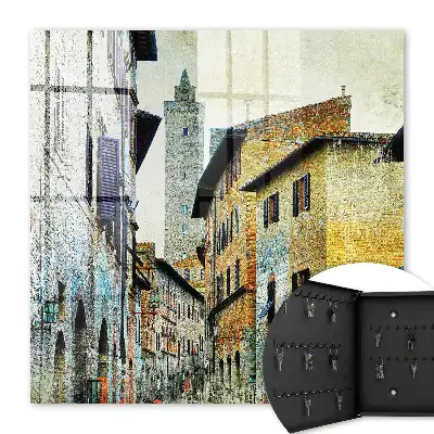 Rue méditerranéenne en briques et en pierres
