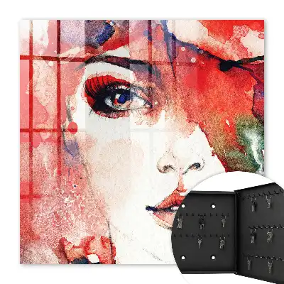 Portrait d'une femme aux couleurs abstraites
