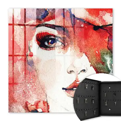 Portrait d'une femme aux couleurs abstraites