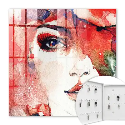 Portrait d'une femme aux couleurs abstraites