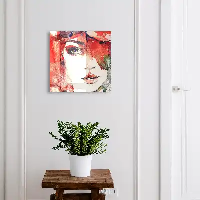 Portrait d'une femme aux couleurs abstraites