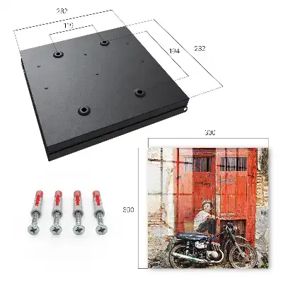 Tableau d'art urbain représentant une peinture de moto