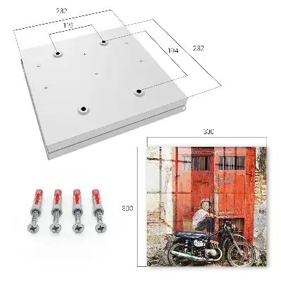 Tableau d'art urbain représentant une peinture de moto