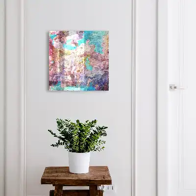 Fleurs colorées sur fond bleu