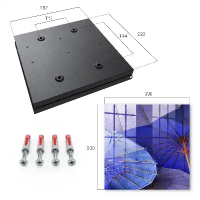 Parapluies bleus disposés de manière dynamique